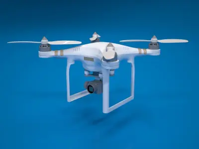 quadrocopter drone high detailed 3D model