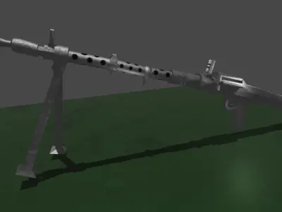 Maschinengewehr 34 WWII Weapon Free low-poly 3D model