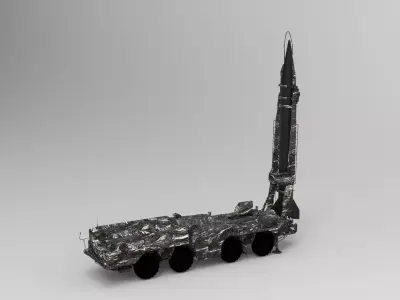 Surface-to-surface tactical missile system 9K72 Elbrus 3D model
