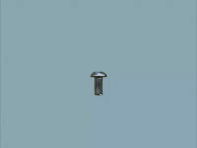 Steel Stained M3 Bolt Allen Dome 3D model