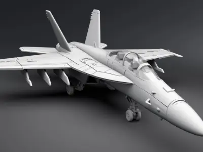 FA 18 Super hornet scale model 3D print model