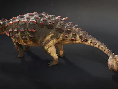 Ankylosaurus Rig asset Low-poly 3D model
