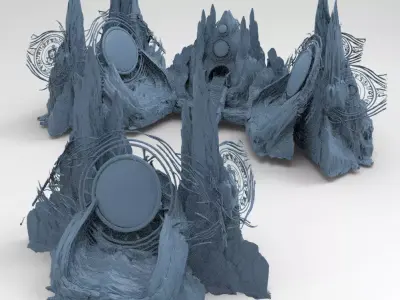 Great pyramid mirror Stones 3D model