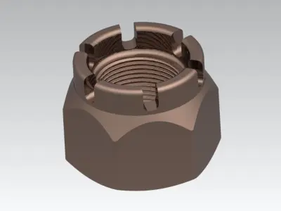 Nut metal Free 3D model