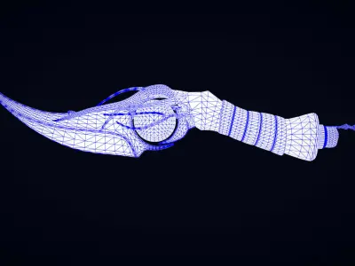Moonglow Dagger Low-poly 3D model