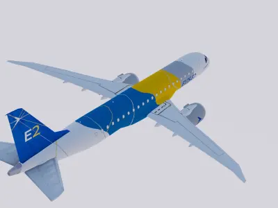 Embraer E175 E-2 Color House 3D model