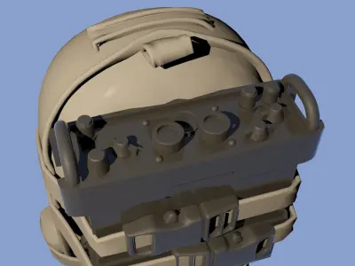 Military backpacks with radio 3D print model