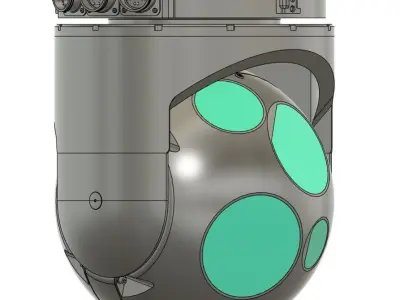 Wescam mx 10 Black GameReady LODs Drone Camera Low-poly 3D model