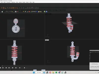 motorcycle rear suspension 3D model