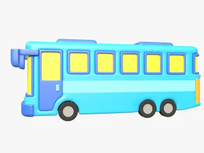 Bus 3D Illustration 3D model