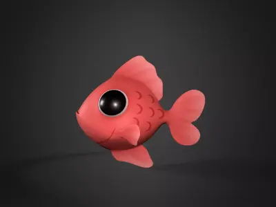 Asset - Cartoons - Animal - Small Fish Rigged 3D model