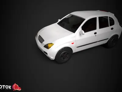 TibaCar car Free low-poly 3D model