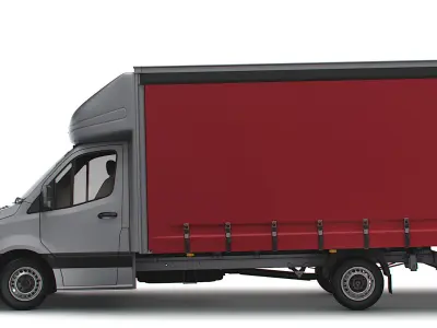 Mercedes Benz Sprinter Luton Curtainsider 2023 3D model