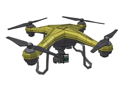 Gneneric Quadcopter Drone V1 Low-poly 3D model