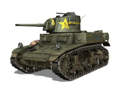 M3 Light Tank Stuart - El Diablo 3D model