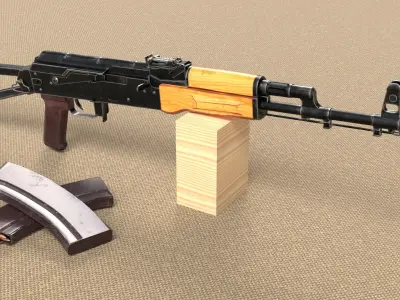 AKS-74  Low-poly 3D model