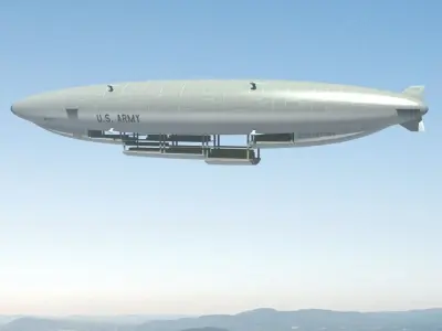 Sci Fi Army Airship 3D model