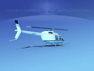 Bell 206 Jet Ranger V08 3D model