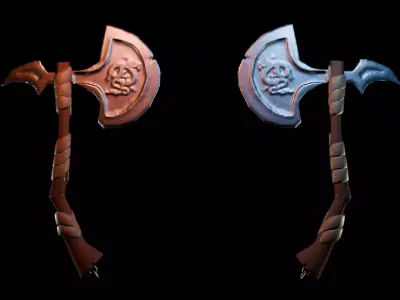 DRAGON AXE Low-poly 3D model