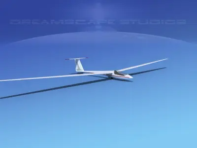 Schleicher ASW 22 Sailplane V04 3D model