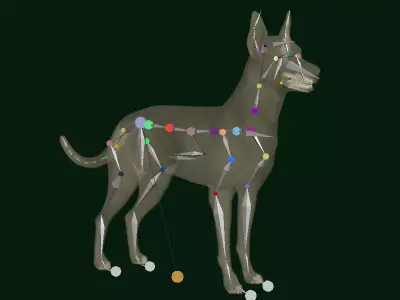 Zwergpinscher Dog Breed Free low-poly 3D model