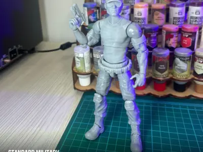 Standard Military Donman art Original 3D full action figure 3D print model