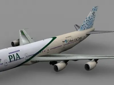  747-200 Jumbo Jet 3D model