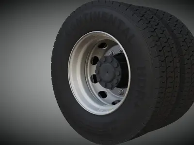 Truck Wheel Game Ready Model Low-poly 3D model