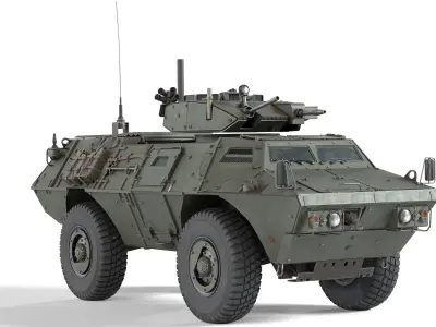 5 Military Vehicles Collection v10 Low-poly 3D model