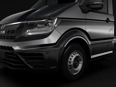 MAN TGE Chassi SingleCab L2 2017 3D model