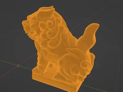 Japanese Komainu 3D model