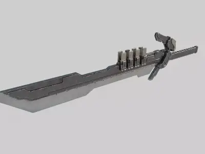 Future Sci-Fi Cold Steel Greatsword 3D model