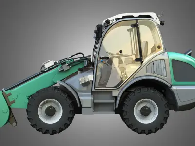 Loader KL80-8T with Bale Spike - Front Loader 3D model