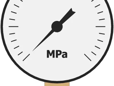 Manometer diameter 100 mm MPa 3D model