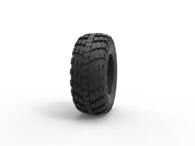Military KRAZ tire VID-201 Scale 1 to 25 3D print model