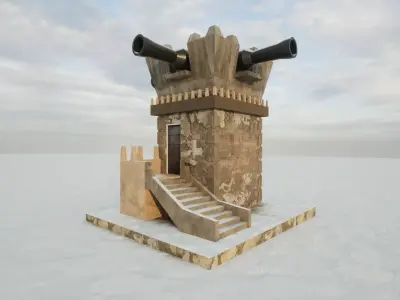 Military watchtower 3D model