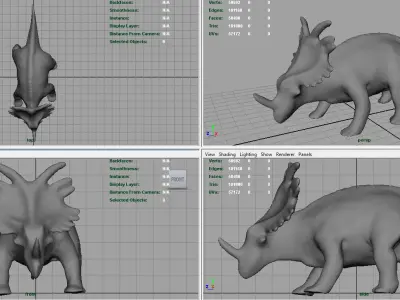 Triceratops dinosaur 3D model