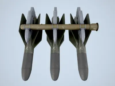 AGM-22 Missiles Low-poly 3D model