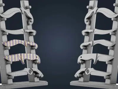 40 Knife Base Mesh Vol 05Game Ready Low-poly 3D model