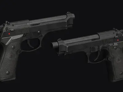 M9 Pistols Low-poly 3D model