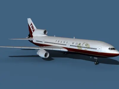 Lockheed L-1011-50 Trans World 3 3D model