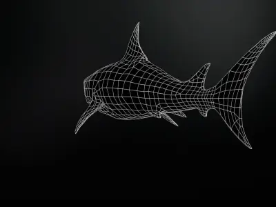 AlienShark 3 Low-poly 3D model