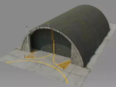 NATO AIRCRAFT SHELTER V2 Free low-poly 3D model