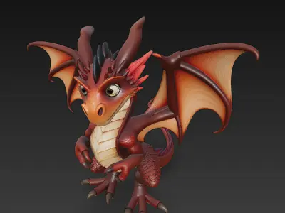 Dragon Realistic 3D Model Basic - Low Poly Realistic Low-poly 3D model
