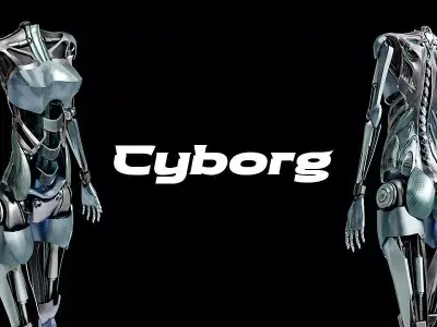 Cyborg Girl Skeleton - Fully Rigged 3D model