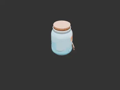 Fish in a Jar Low-poly 3D model
