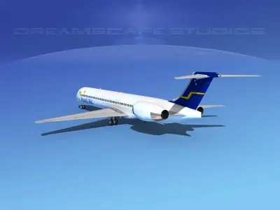 McDonnell Douglas MD83 Insel Air 3D model