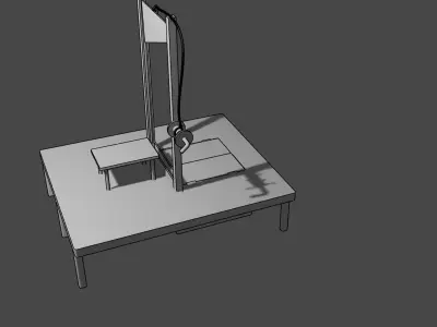 low poly head cutter Low-poly 3D model