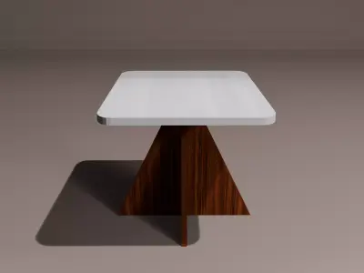 Conjunto Mesa de Jantar Moderna  4 Cadeiras - Lowpoly Low-poly 3D model