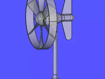 Wind turbine 200mm Free 3D print model